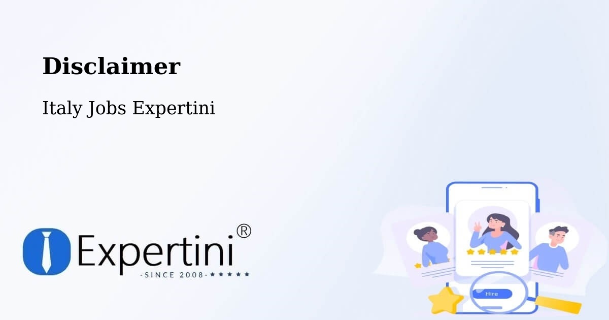 Disclaimer – Villette - Italy Jobs Expertini
