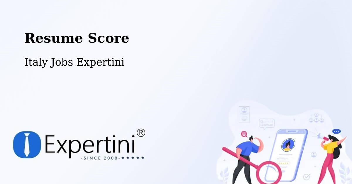 Resume Score & Job Description Match Tool – Villette - Italy Jobs Expertini